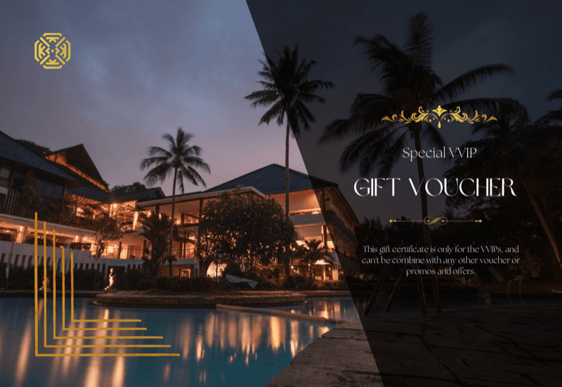 VIP resort gift voucher design