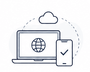 Website and mobile channels illustration