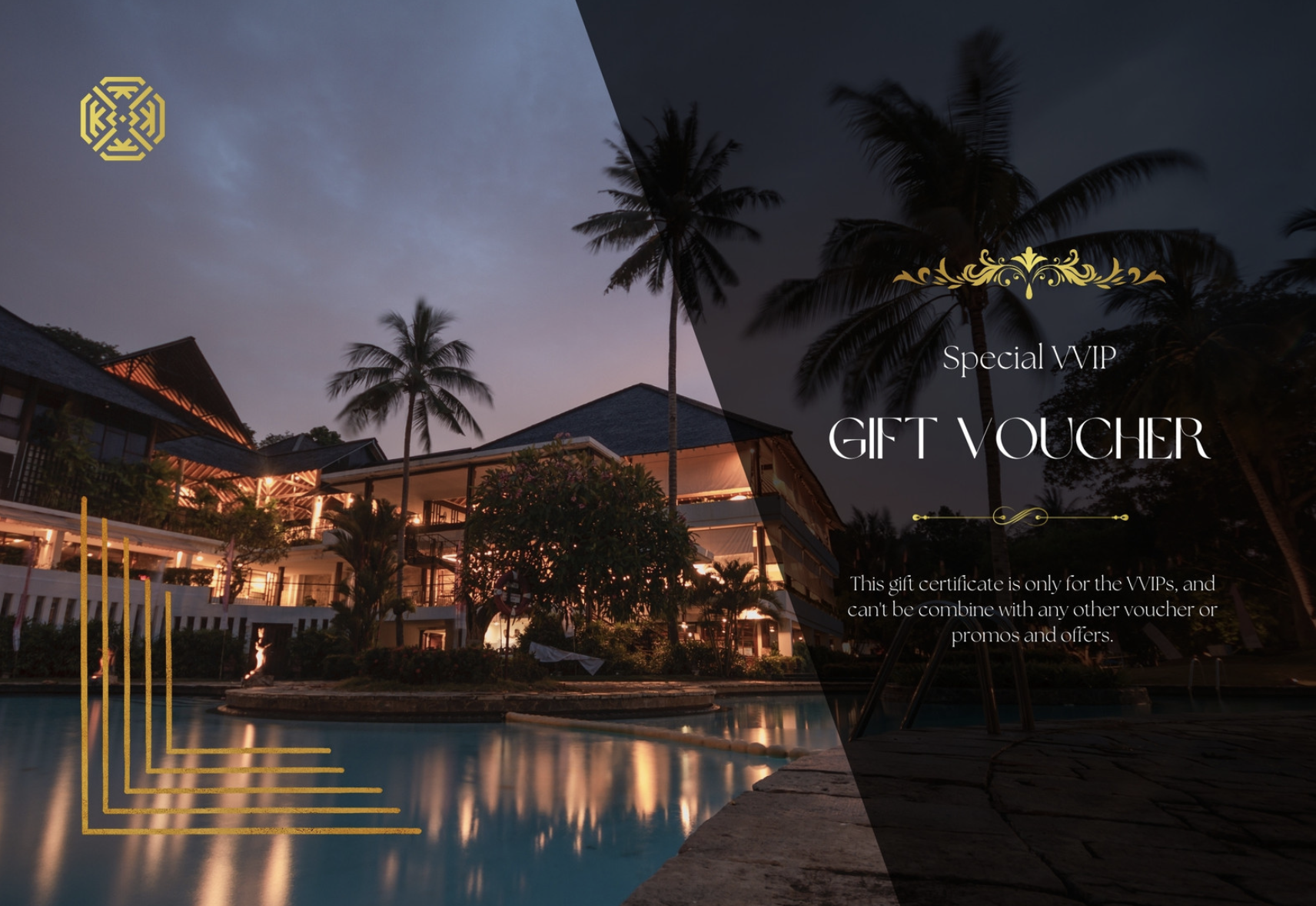 VIP resort gift voucher design