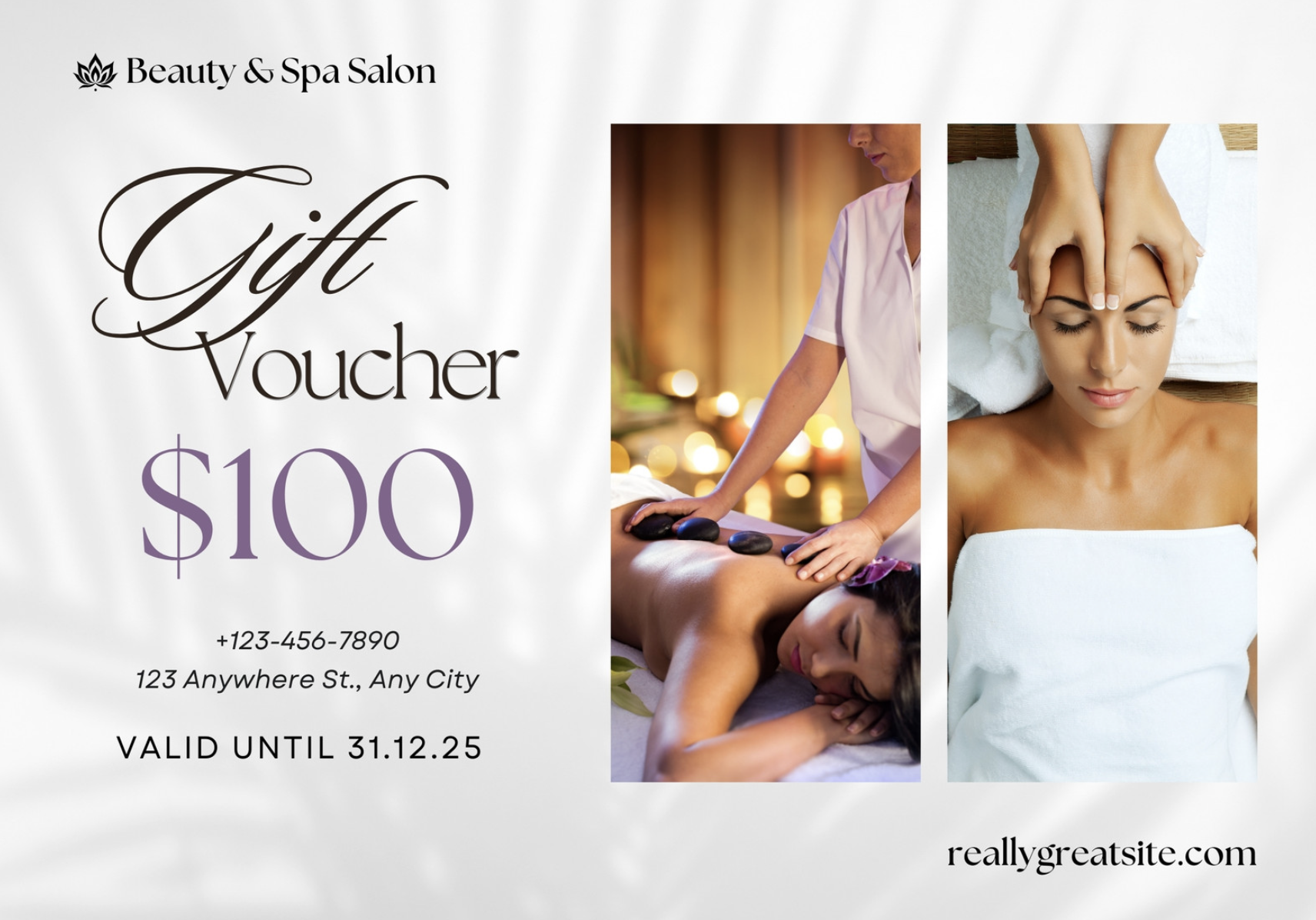 Beauty & spa gift voucher
